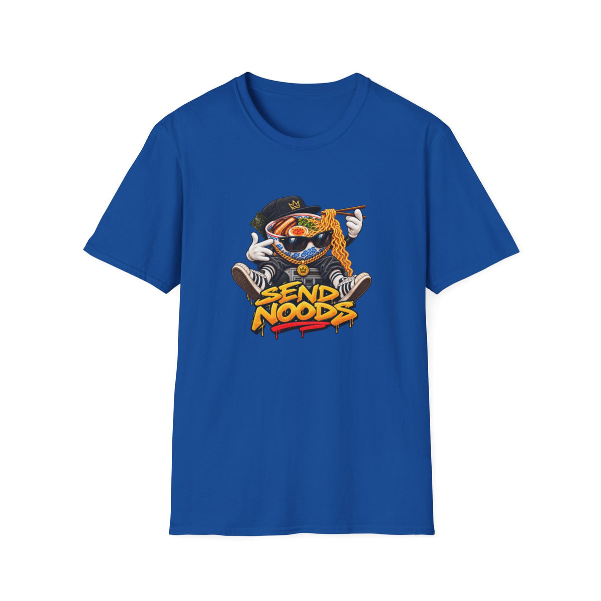 Send Noods ramen graphic T-Shirt | noodle bowl illustration, streetwear vibe | Hip Hop Pop Culture