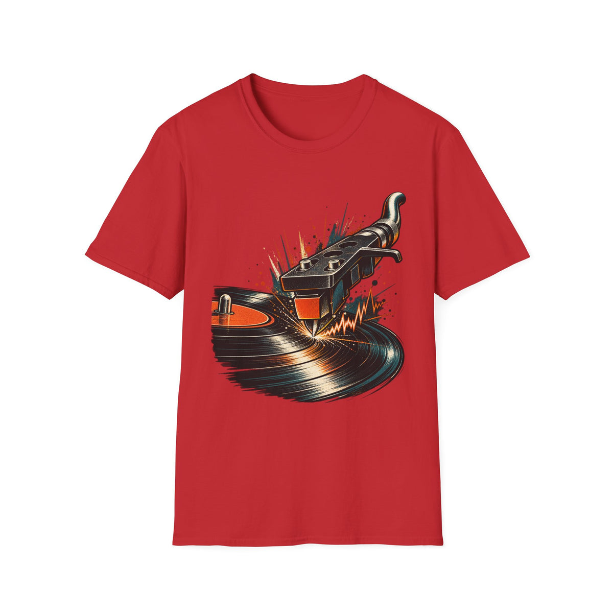 Vintage Turntable Tonearm T-Shirt | Vinyl Record Music Tee Hip Hop | 1990's 2000's Nostalgia Throwback