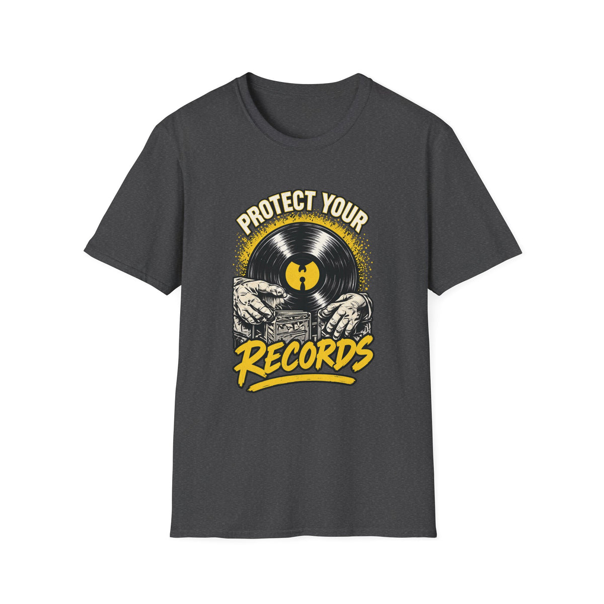 Protect Your Records Hip Hop T-Shirt | Wu Tang Vinyl Record DJ Music Tee | 1990's 2000's Nostalgia Throwback