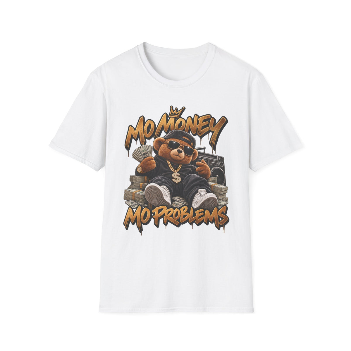 No Money No Problems T-Shirt | Teddy Bear Rap Graphic Tee | 90's 00's Hip Hop Pop Culture Nostalgia