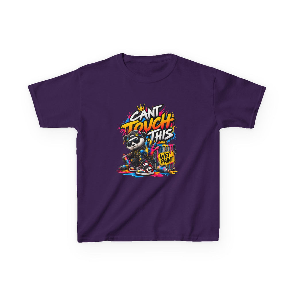 Cant Touch This Skateboard Panda Kids T-Shirt | Retro Graffiti Street