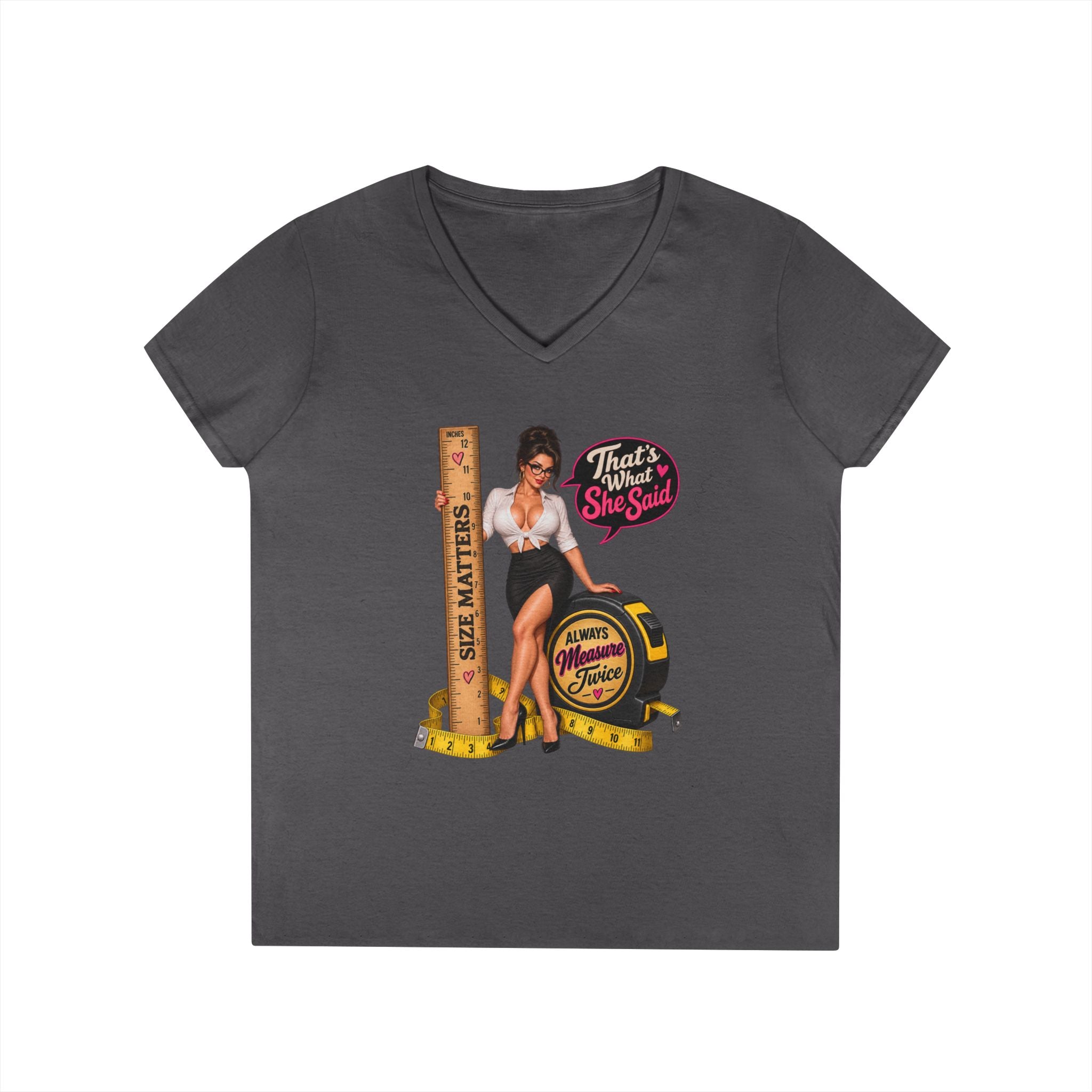 Thats What She Said Pinup Measure Tape Vintage Pinup T-Shirt | Humor | 90s 00s Hip Hop Pop Culture Nostalgia