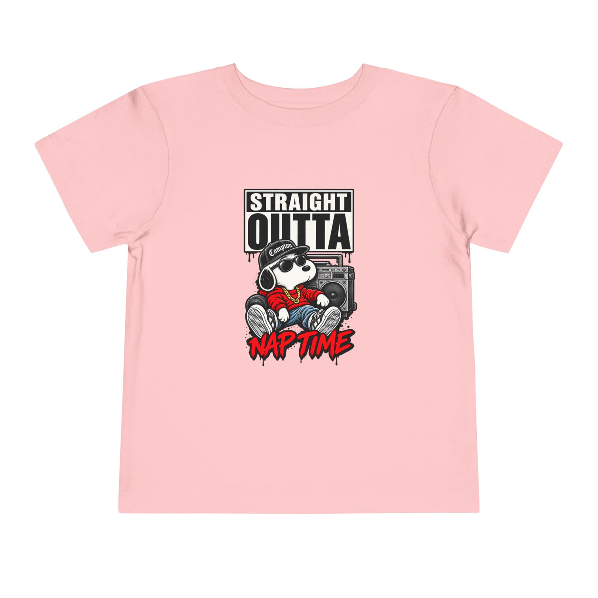 Straight Outta Nap Time Toddler Tee | Cool Hippo Cartoon Naptime Tee