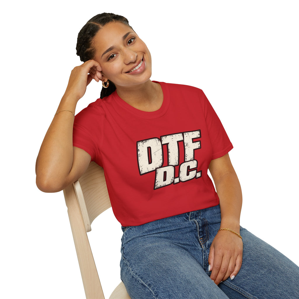 DTF D.C. graphic T-Shirt | Vintage distressed lettering