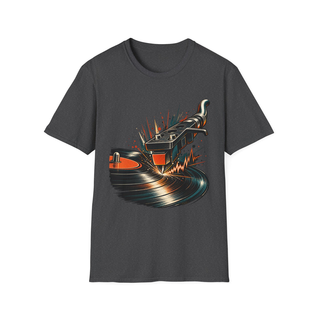 Vintage Turntable Tonearm T-Shirt | Vinyl Record Music Tee Hip Hop | 1990's 2000's Nostalgia Throwback