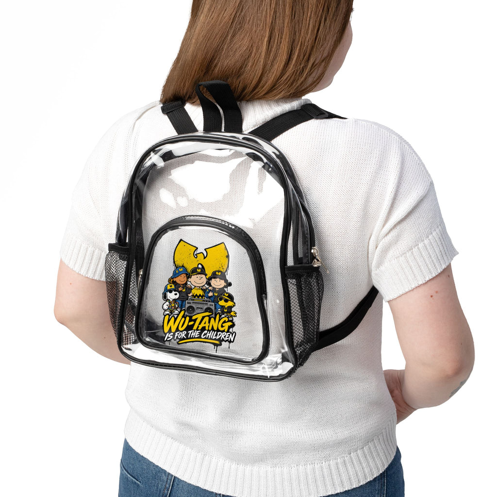 Wu-Tang For the Children  Clear Stadium Backpack | Transparent School Bag | 90s 00s Hip Hop Nostalgia Pop Culture