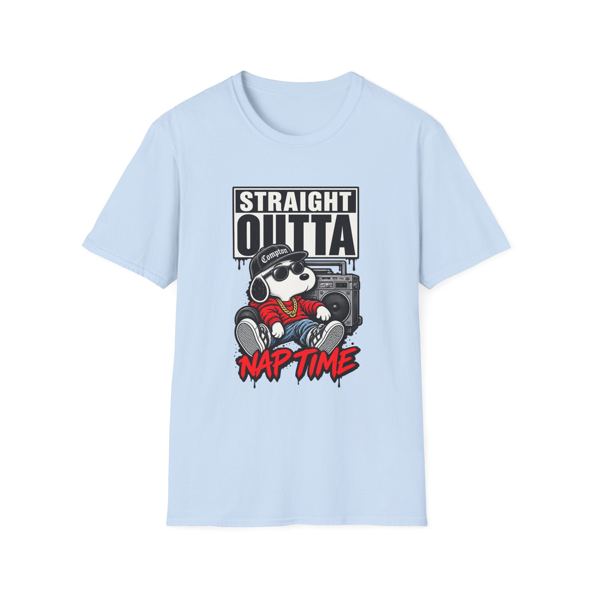Straight Outta Nap Time T-Shirt Hip Hop | Cartoon Bear Boombox Compton Design | 1990's 2000's Nostalgia Throwback