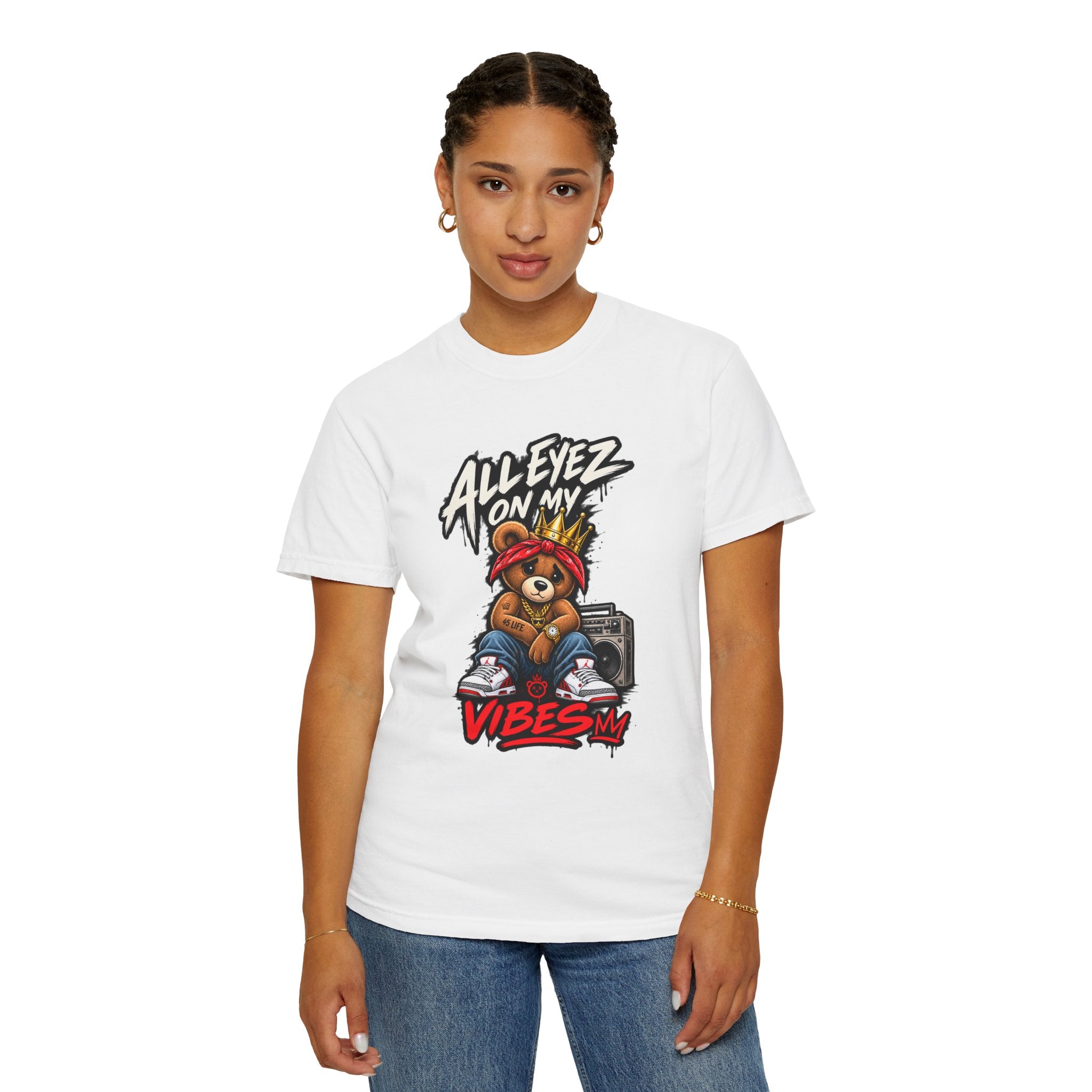 All Eyez On My Vibes Bear Pac T-Shirt | Streetwear Graphic Tee