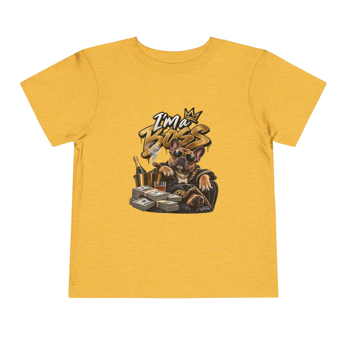 I'm A Boss Rottweiler Puppy Tee, Toddler Dog Shirt | Cute Canine Graphic | 90s 00s Hip Hop Pop Culture Nostalgia