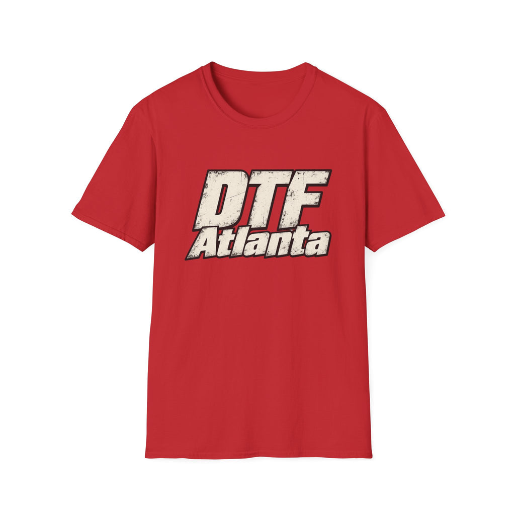 DTF Atlanta T-Shirt | Distressed Retro Text Atlanta Tee
