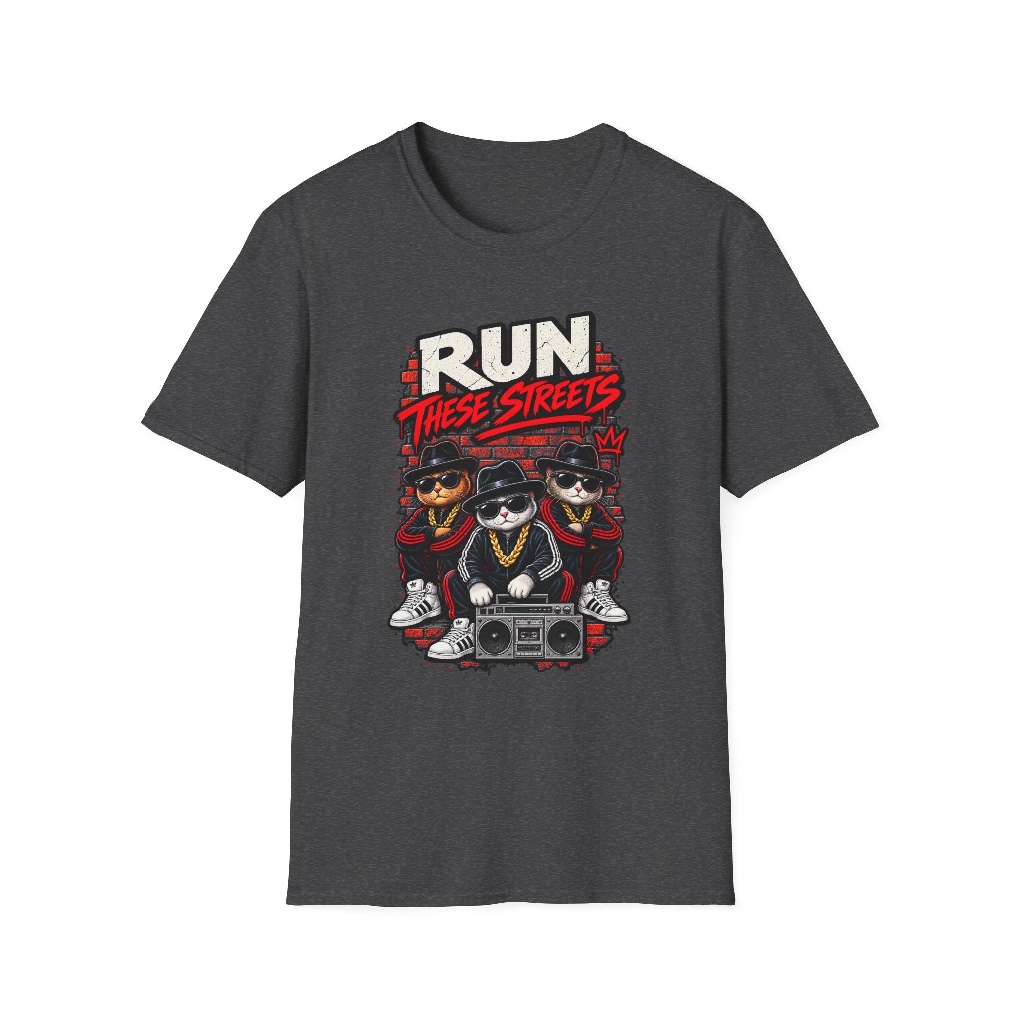 Run These Streets cats graphic T-Shirt | Hip Hop Cat Crew tee | 1990's 2000's Nostalgia Throwback