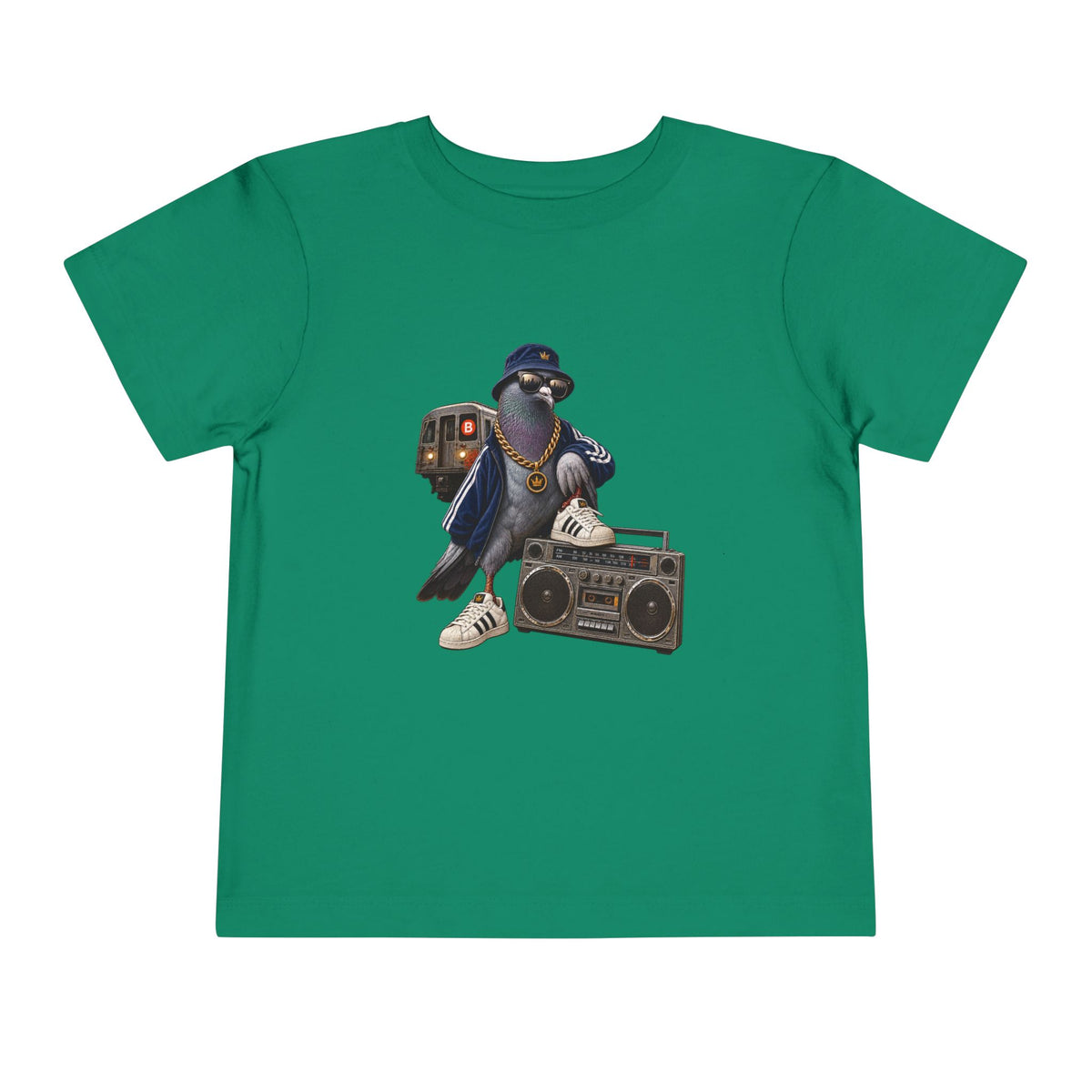 Cool Crow DJ boombox Toddler Tee | Hip Hop Bird Graphic