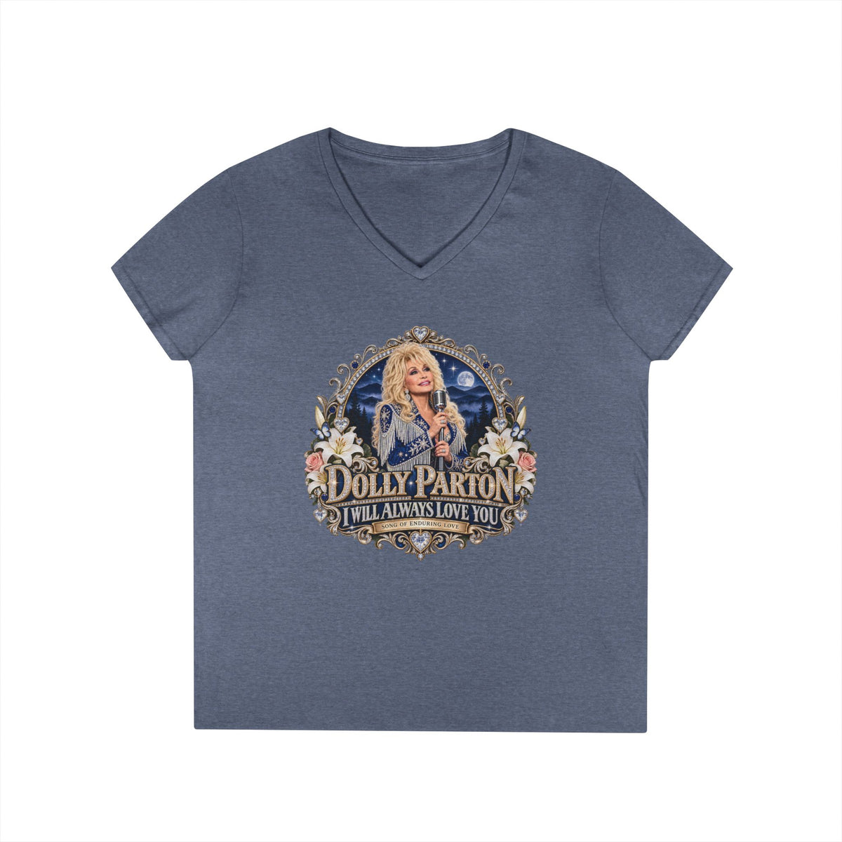 Country Legend Dolly Parton Portrait I Will Always Love You T-Shirt | Tribute Memorial