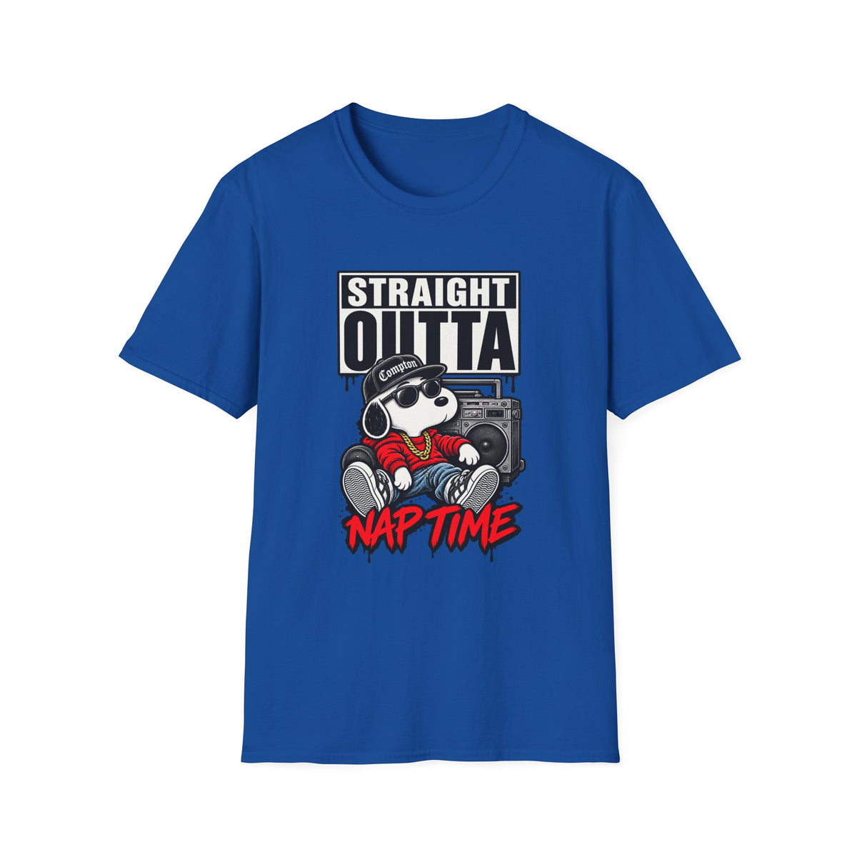Straight Outta Nap Time T-Shirt Hip Hop | Cartoon Bear Boombox Compton Design | 1990's 2000's Nostalgia Throwback