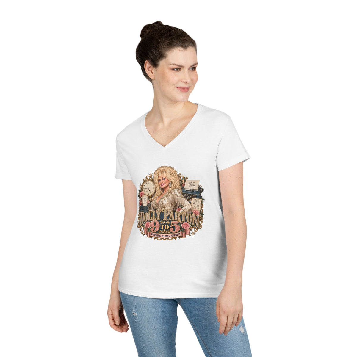 Dolly Parton 9 to 5 Retro Pink Portrait T-Shirt | Country Music Icon Tee | Memorial Tribute
