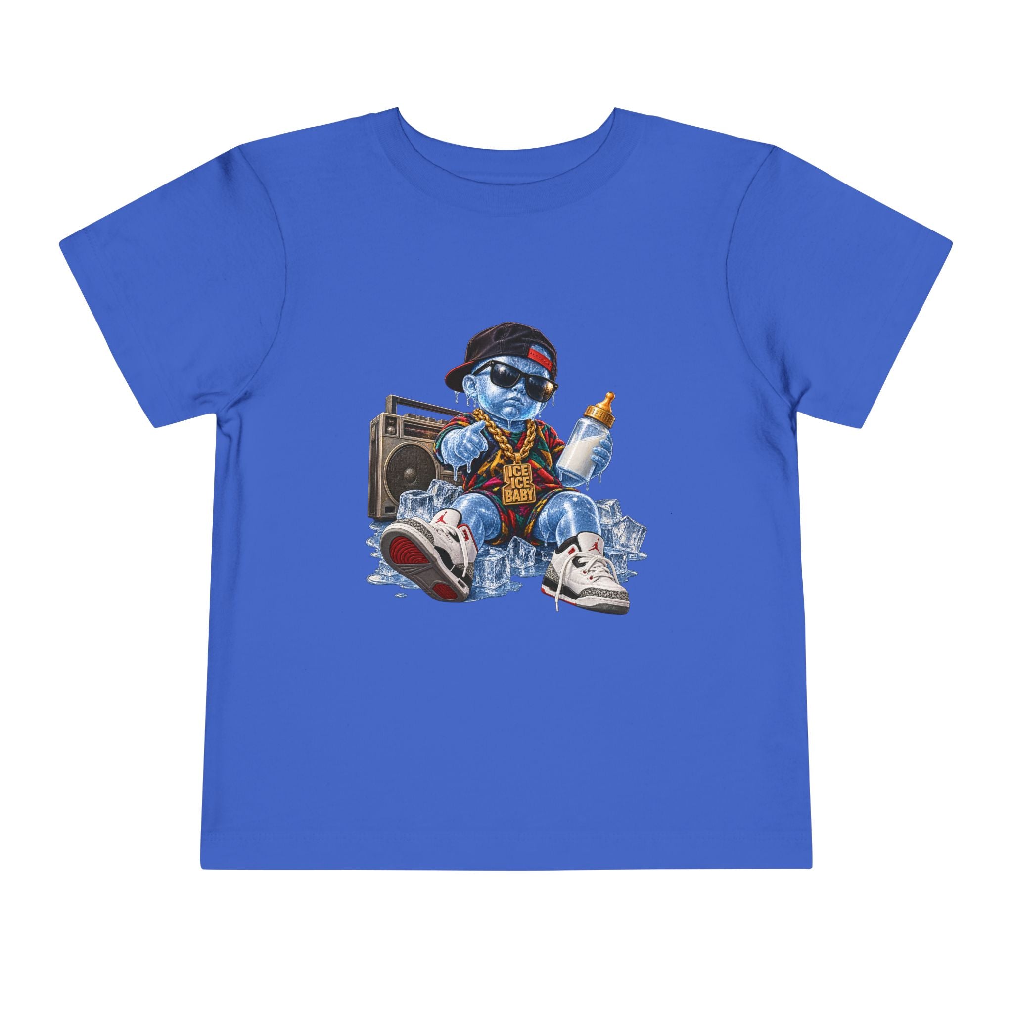 Ice Ice Baby Cool Hip Hop Teddy Bear Toddler Tee | Rap Bear Graphic Shirt
