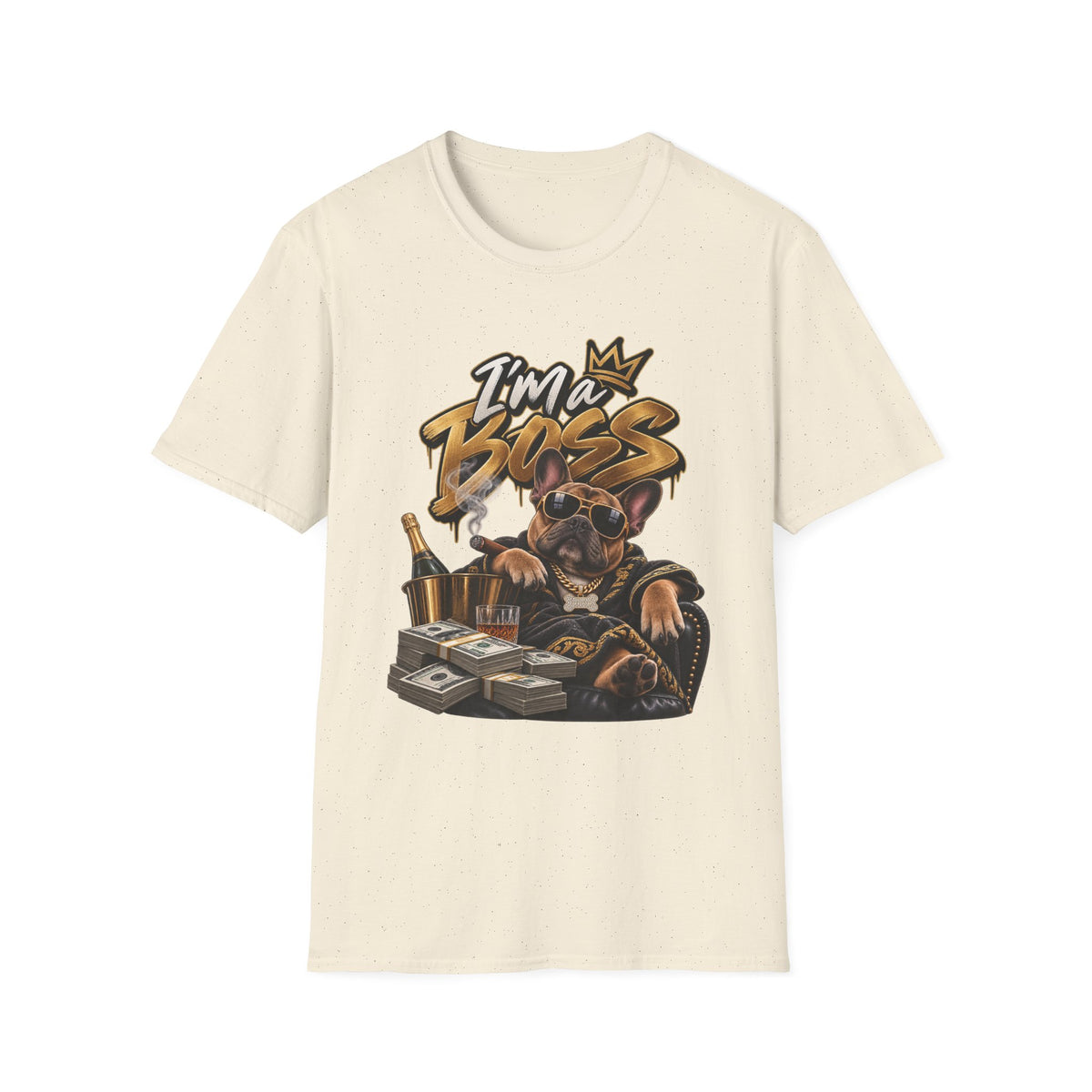 Im a Boss French Bulldog Graphic Tee | T-Shirt | 90s 00s Hip Hop Pop Culture Nostalgia