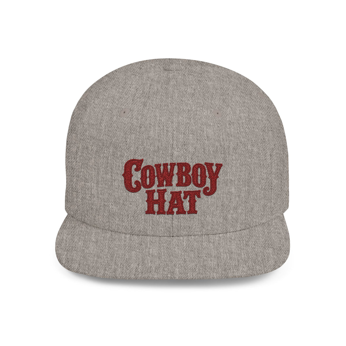 Cowboy Hat embroidered Flat Bill Snapback | Western ranch style cap