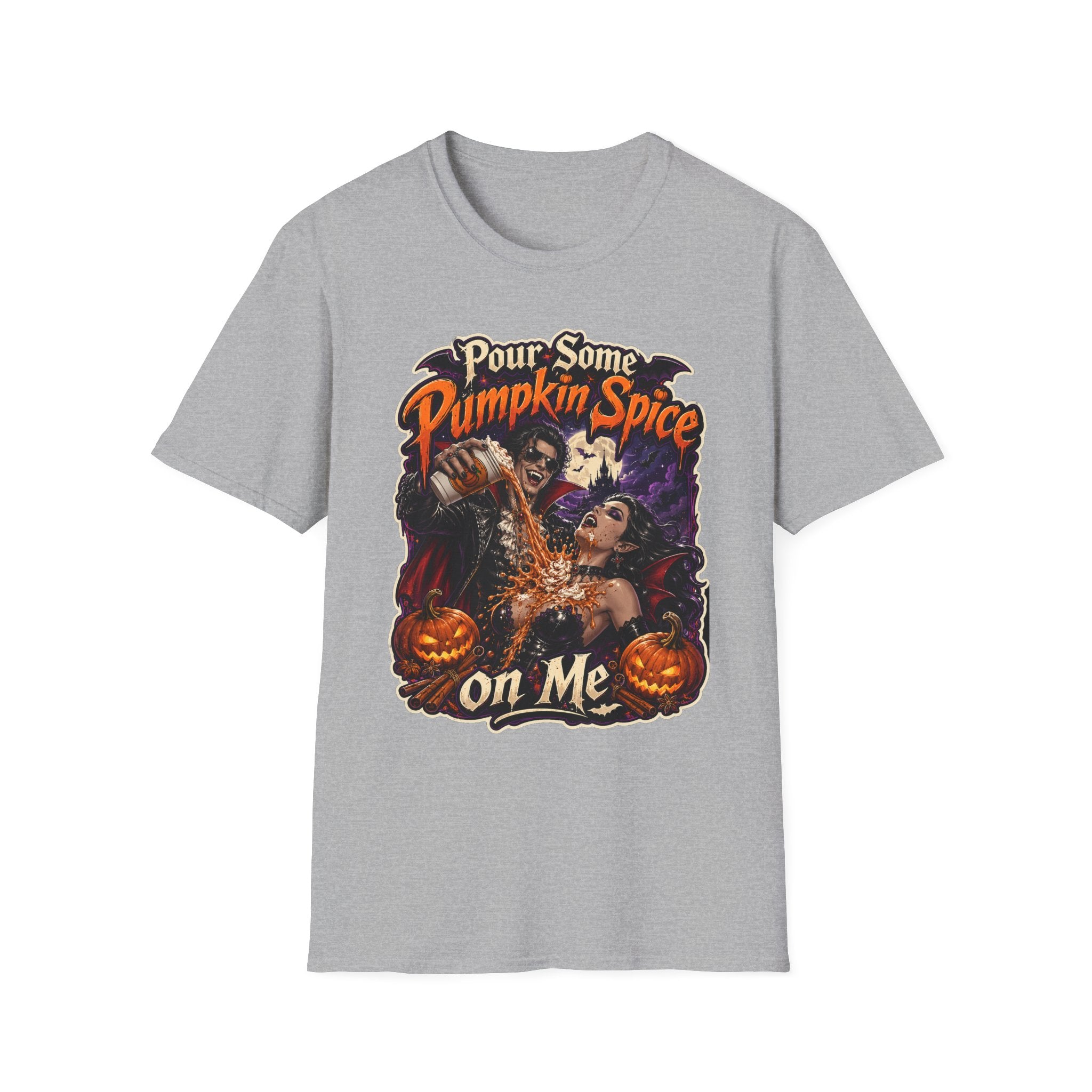 Pumpkin Spice Horror Pour Some Pumpkin Spice T-Shirt | Halloween | 1990's 2000's Nostalgia Throwback