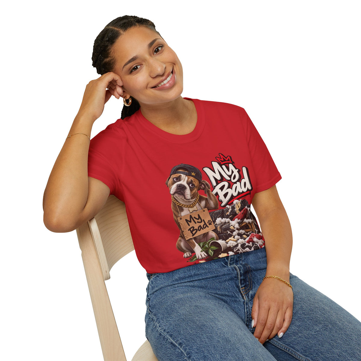 My Bad Puppy Graphic T-Shirt | Cute Dog Illustration | 90's 00's Hip Hop Pop Culture Nostalgia