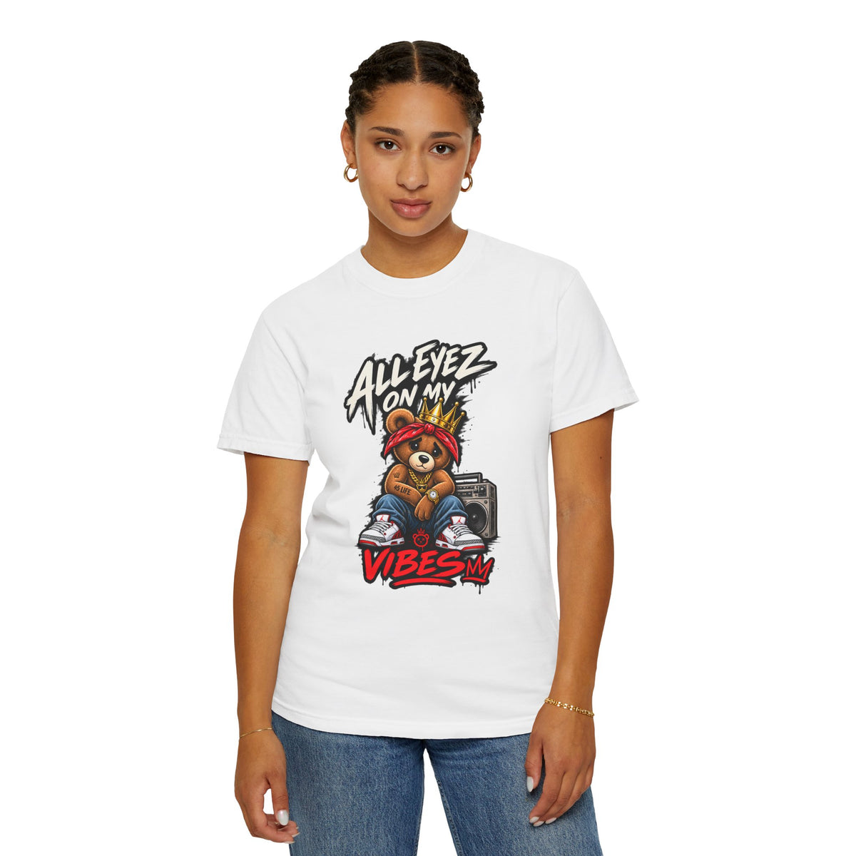 All Eyez On My Vibes Bear Pac T-Shirt | Streetwear Graphic Tee