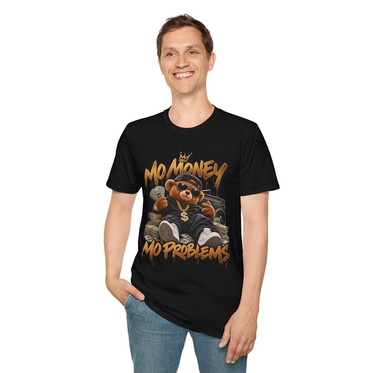 No Money No Problems T-Shirt | Teddy Bear Rap Graphic Tee | 90's 00's Hip Hop Pop Culture Nostalgia