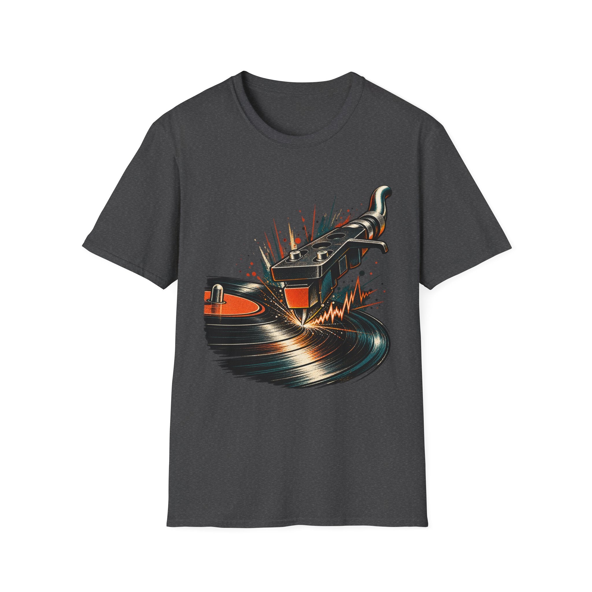 Vintage Turntable Tonearm T-Shirt | Vinyl Record Music Tee Hip Hop | 1990's 2000's Nostalgia Throwback
