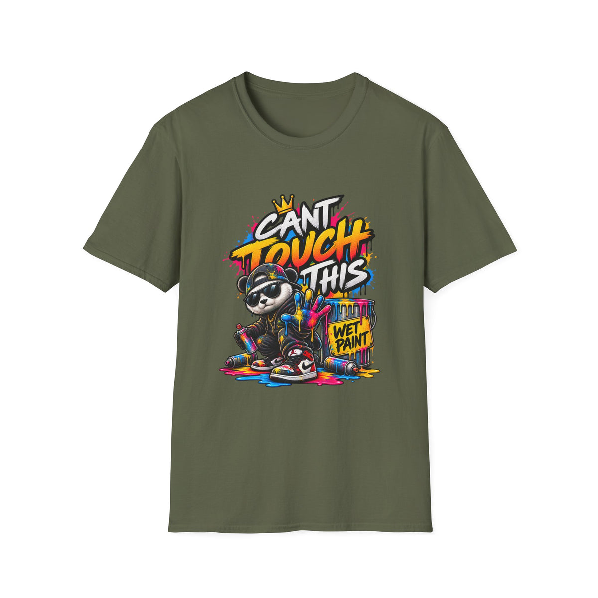Cant Touch This Panda T-Shirt | Graffiti Streetwear Panda