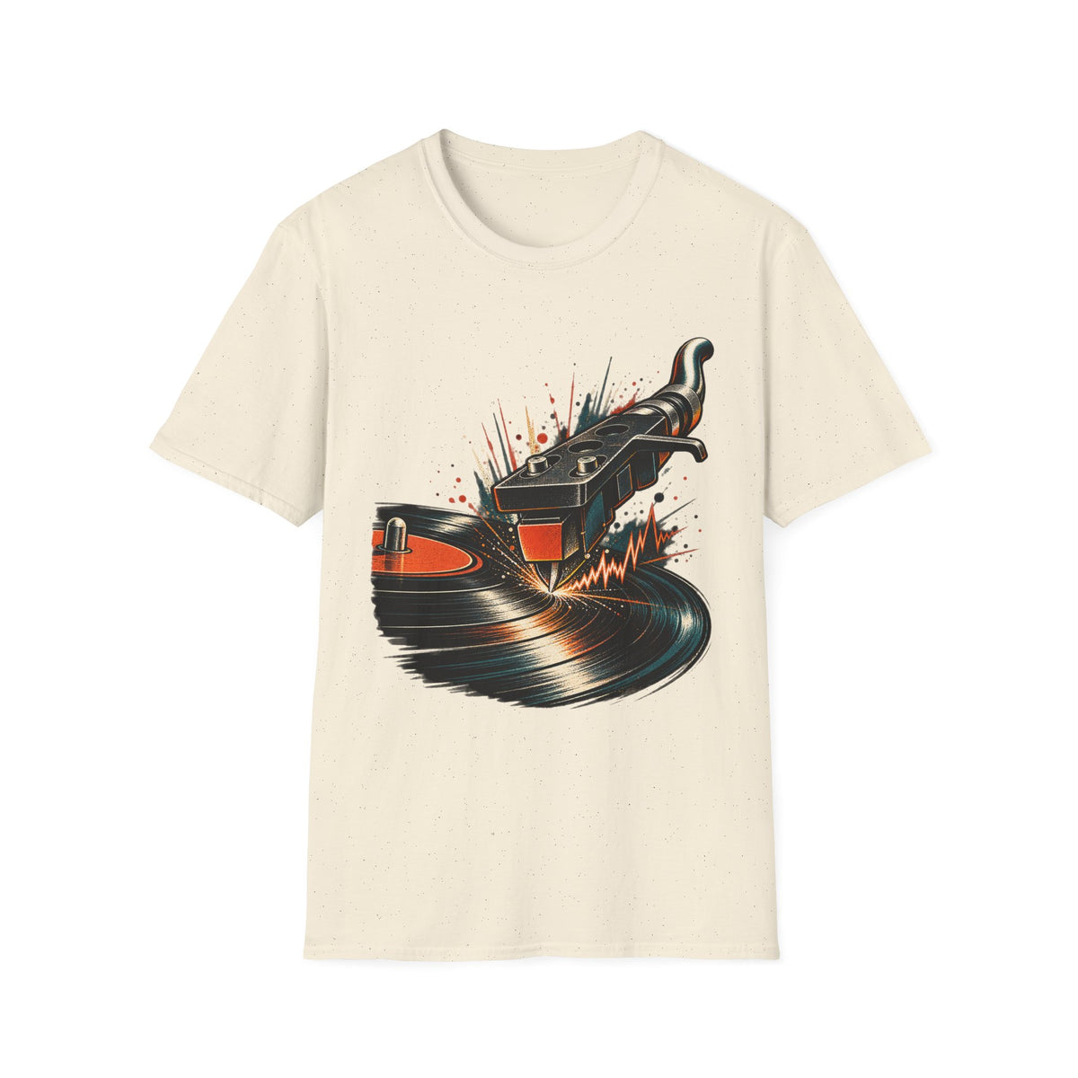 Vintage Turntable Tonearm T-Shirt | Vinyl Record Music Tee Hip Hop | 1990's 2000's Nostalgia Throwback
