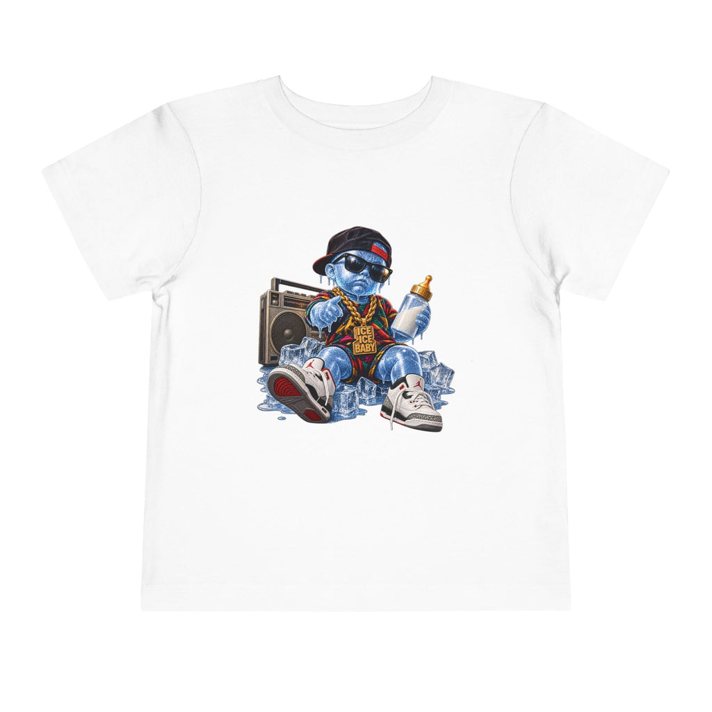 Ice Ice Baby Cool Hip Hop Teddy Bear Toddler Tee | Rap Bear Graphic Shirt