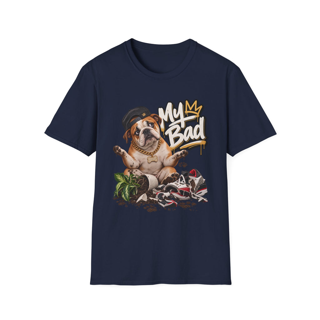 Bulldog 'My Bad' Graffiti T-Shirt | Hip Hop Dog Streetwear Tee