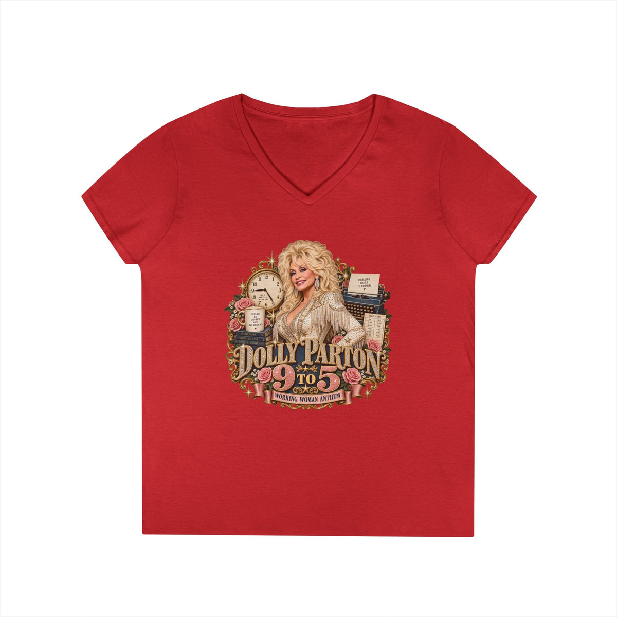 Dolly Parton 9 to 5 Retro Pink Portrait T-Shirt | Country Music Icon Tee | Memorial Tribute