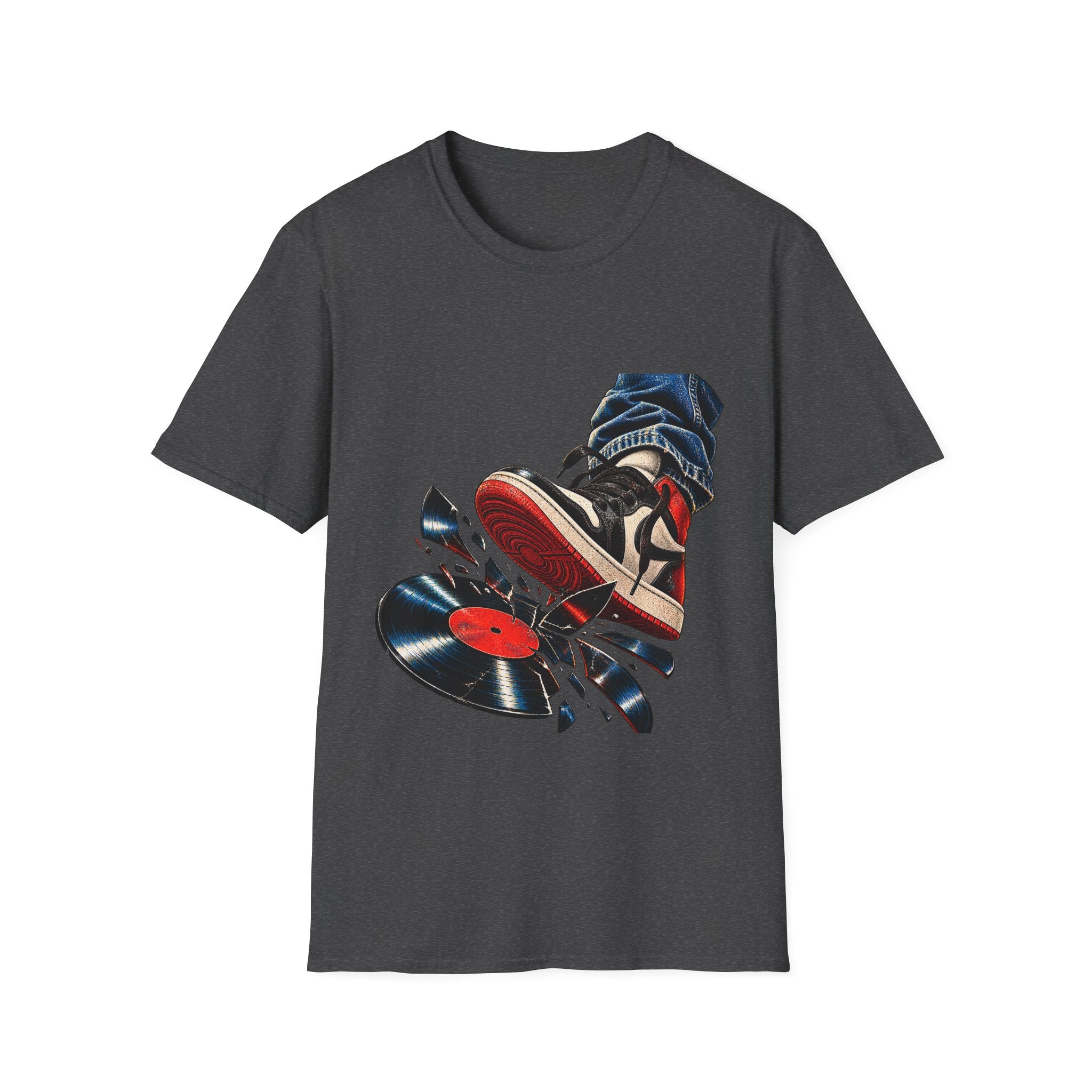 Sneaker Step with Vinyl Record T-Shirt | Retro Music Streetwear