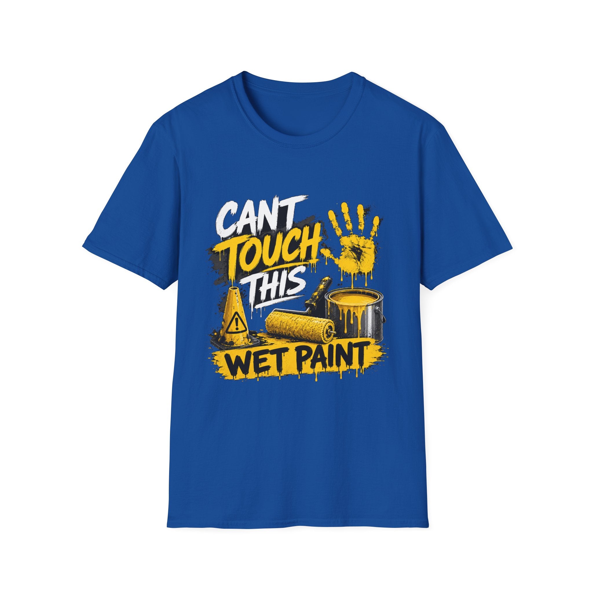 Cant Touch This Wet Paint MC Hammer T-Shirt | Paint Handprint Design 1990's 2000's Nostalgia Throwback