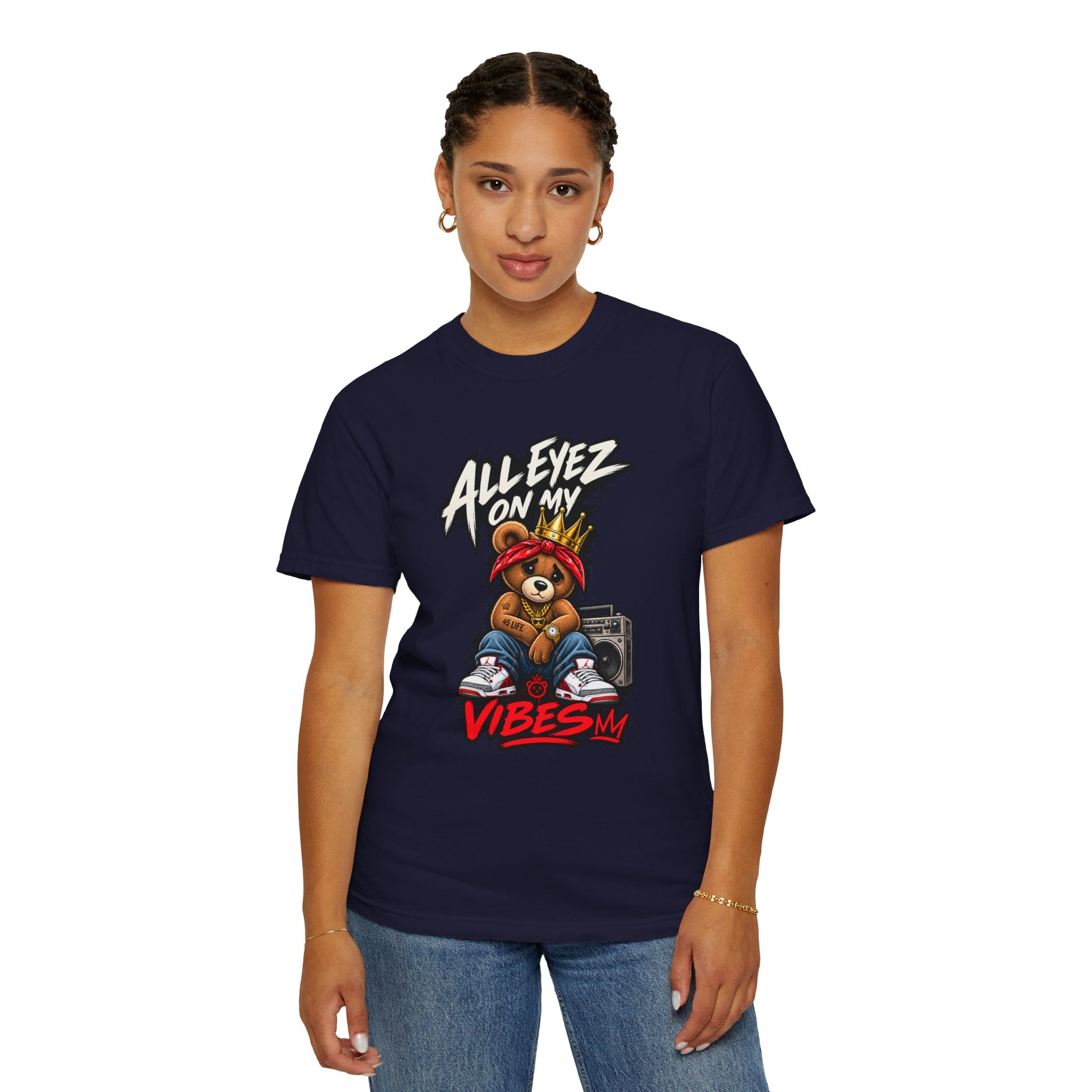 All Eyez On My Vibes Bear Pac T-Shirt | Streetwear Graphic Tee