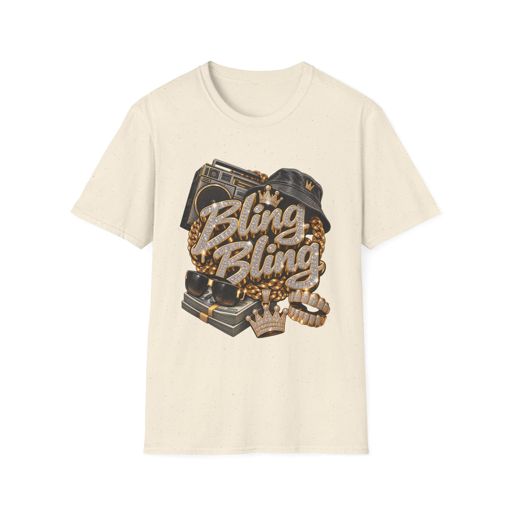 Bling Bling Boombox T-Shirt | Retro Hip Hop Graphic Tee | 90's 00's Hip Hop Pop Culture Nostalgia