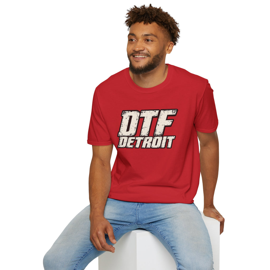 DTF Detroit graphic tee | Vintage distressed city typography T-Shirt
