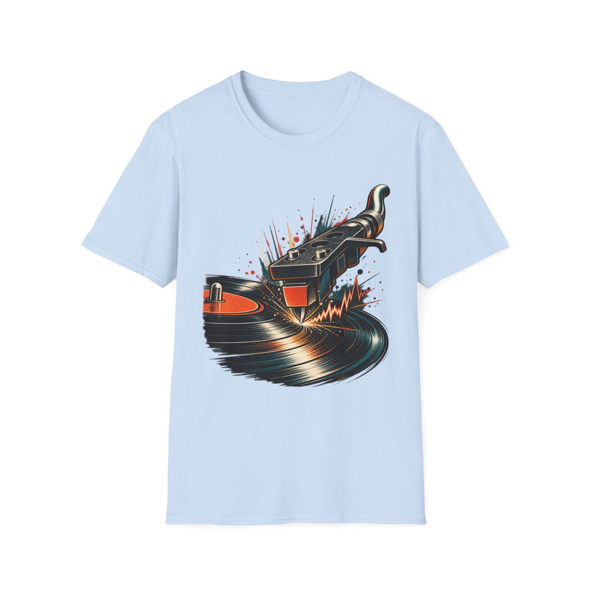 Vintage Turntable Tonearm T-Shirt | Vinyl Record Music Tee Hip Hop | 1990's 2000's Nostalgia Throwback
