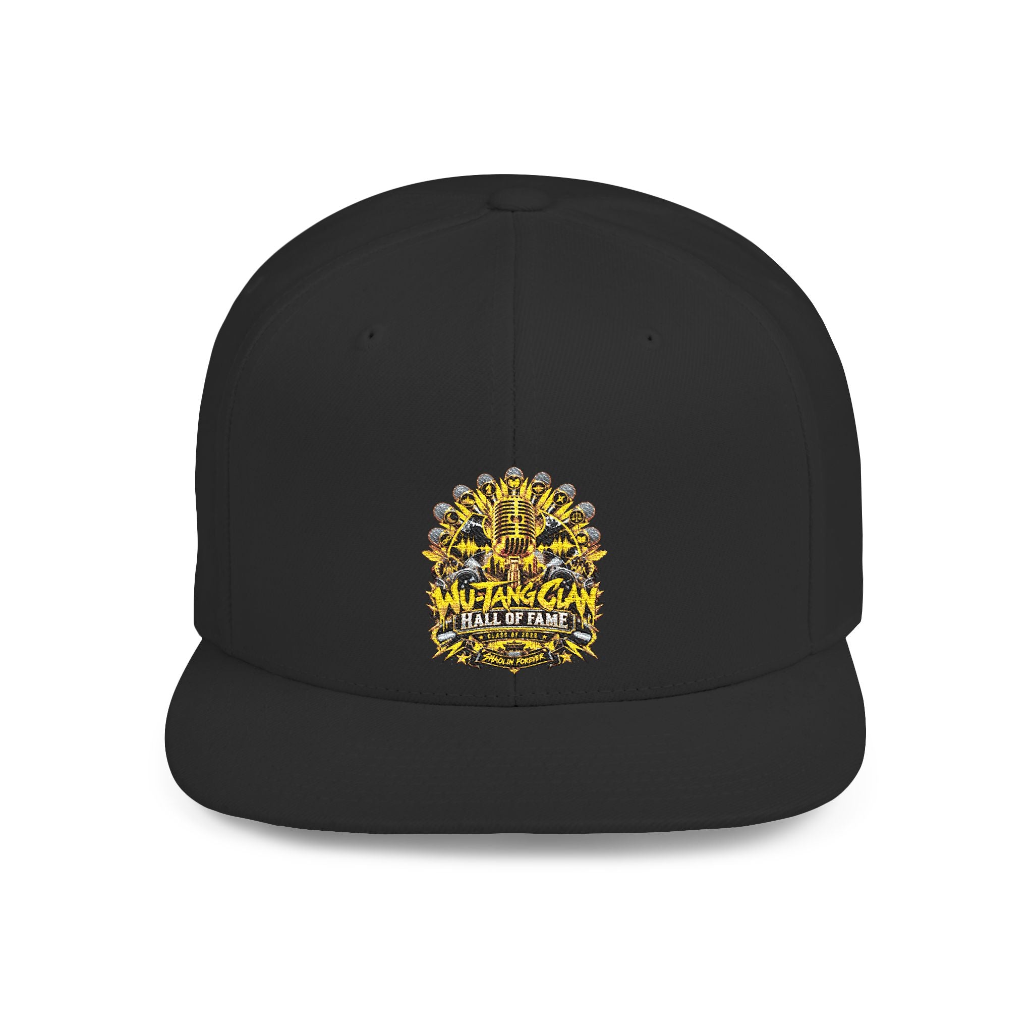 WuTang Rock and Roll Hall of Fame Design Flat Bill Snapback | Tropical Fruit Graphic Hat| 90s 00s Hip Hop Nostalgia Pop Culture