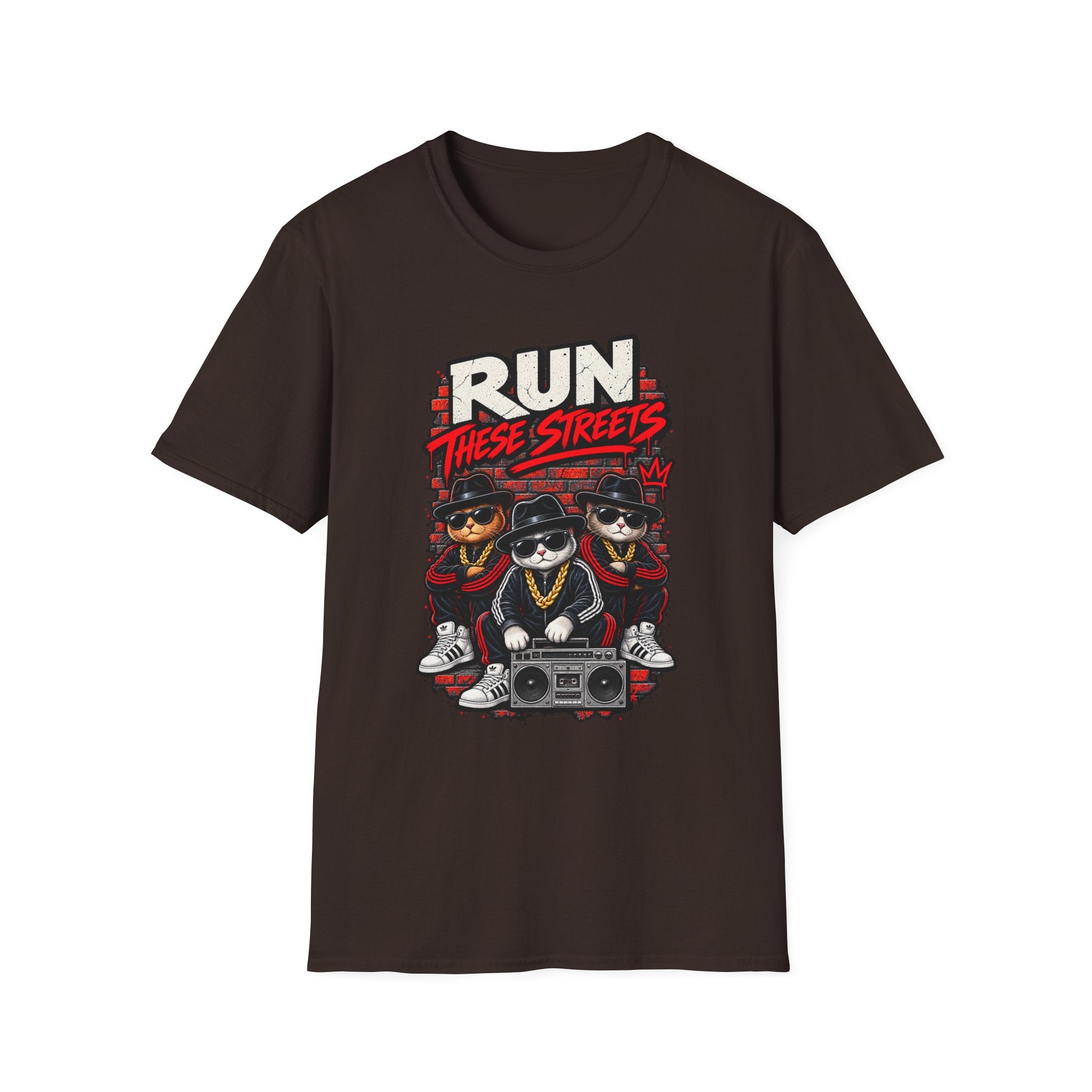 Run These Streets cats graphic T-Shirt | Hip Hop Cat Crew tee | 1990's 2000's Nostalgia Throwback