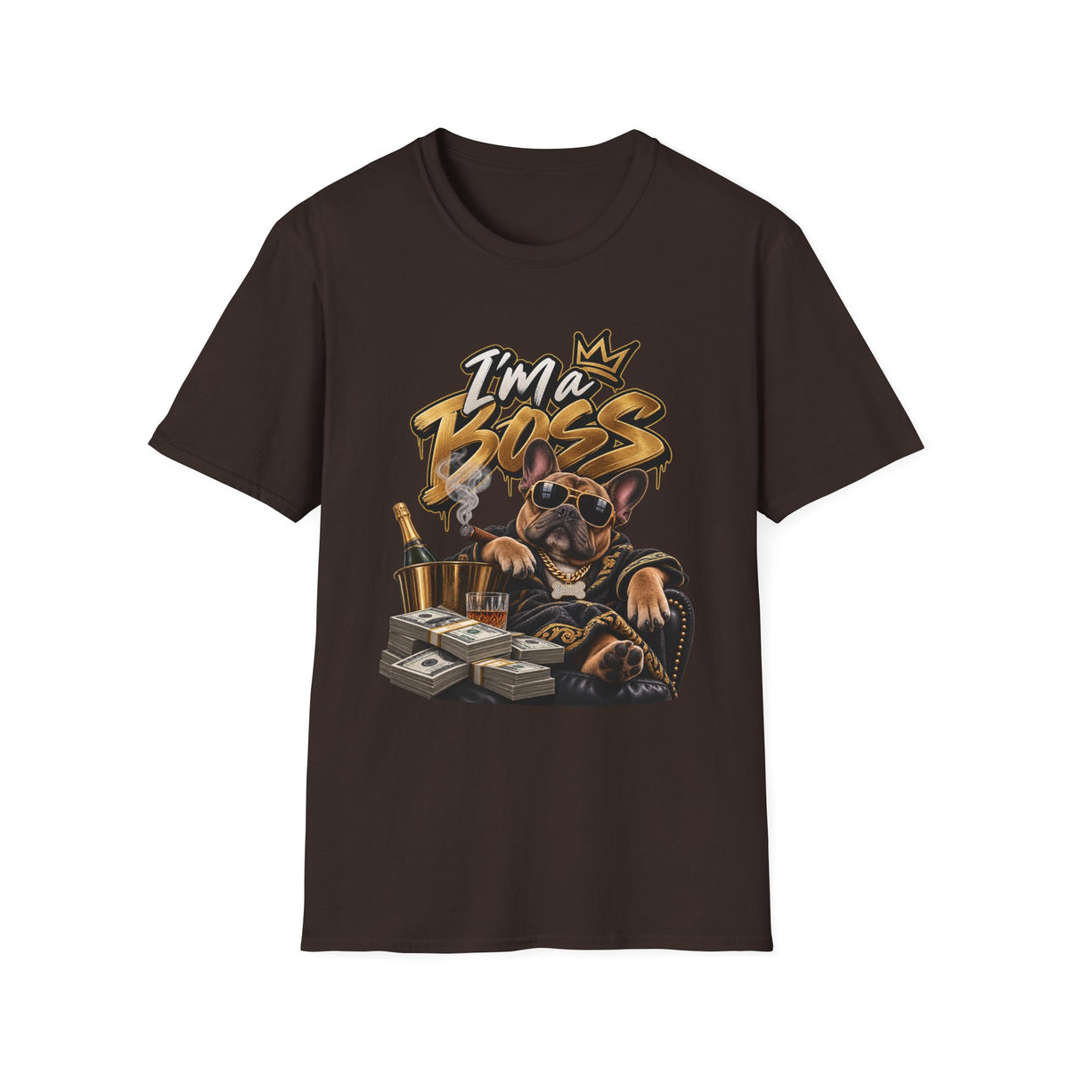 Im a Boss French Bulldog Graphic Tee | T-Shirt | 90s 00s Hip Hop Pop Culture Nostalgia