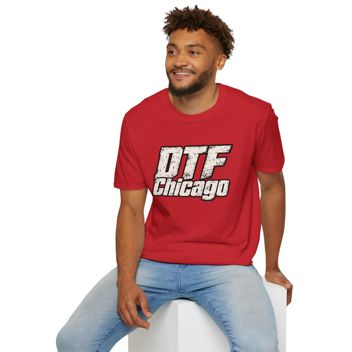 DTF Chicago distressed logo T-Shirt | Vintage city typography
