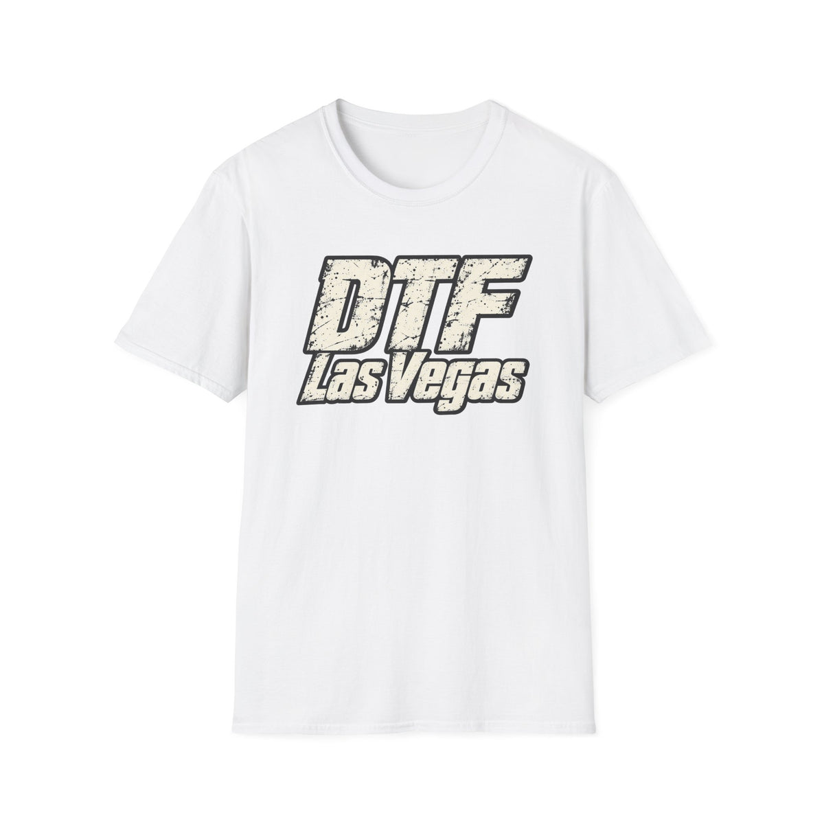 DTF Las Vegas T-Shirt | Vintage Bold Text Vegas Tee