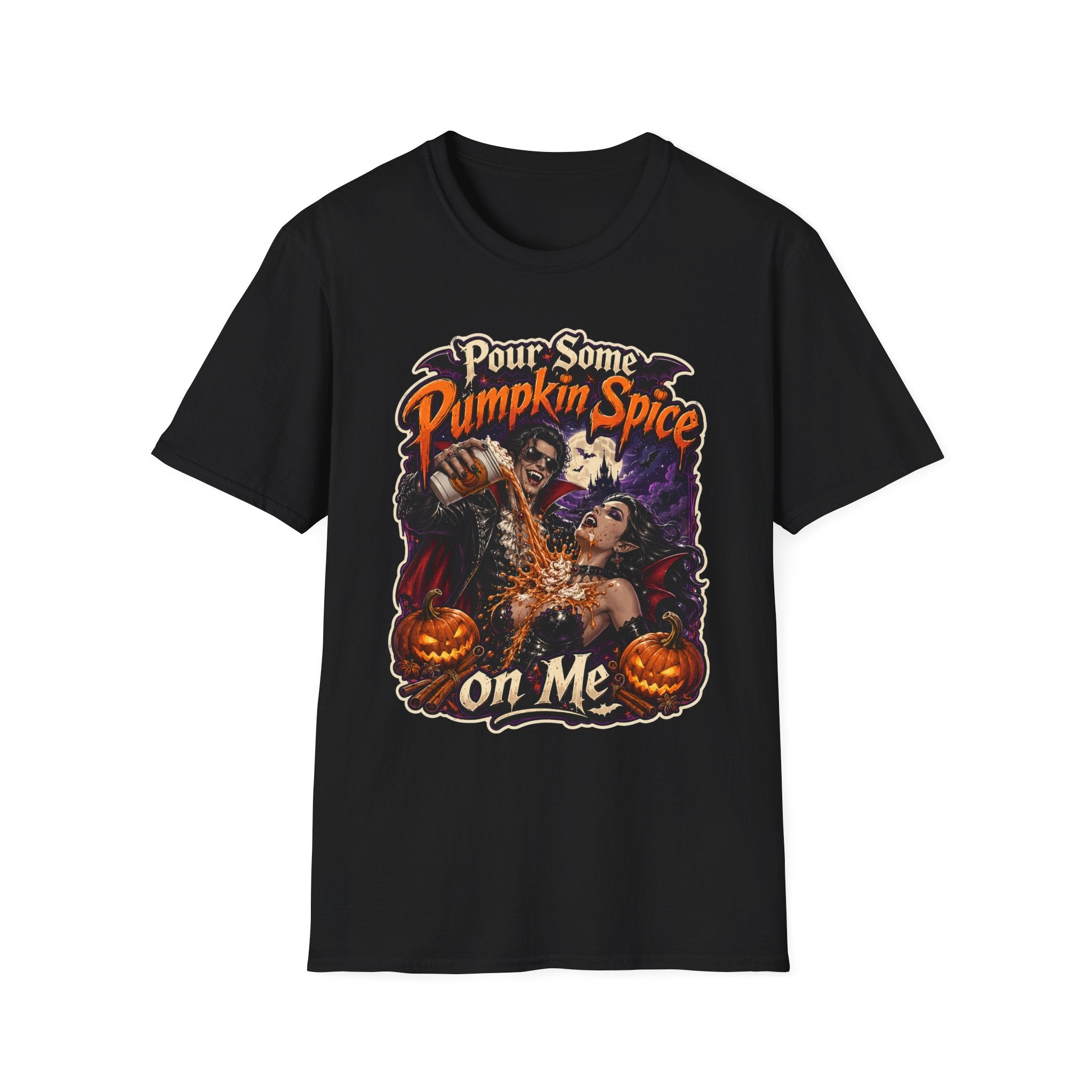 Pumpkin Spice Horror Pour Some Pumpkin Spice T-Shirt | Halloween | 1990's 2000's Nostalgia Throwback