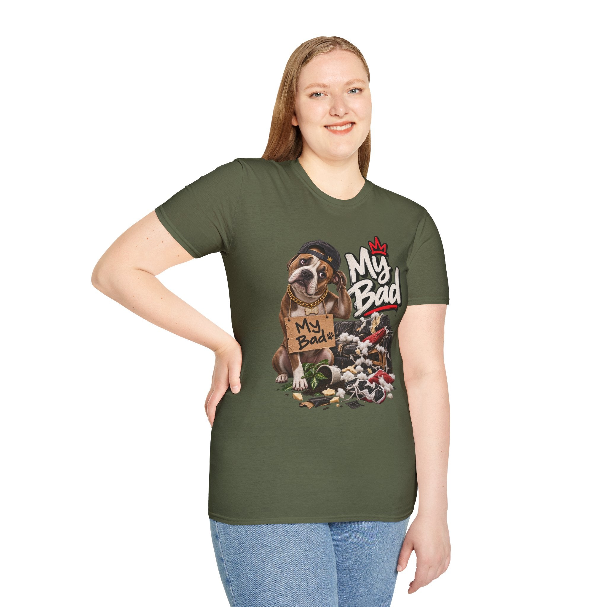 My Bad Puppy Graphic T-Shirt | Cute Dog Illustration | 90's 00's Hip Hop Pop Culture Nostalgia