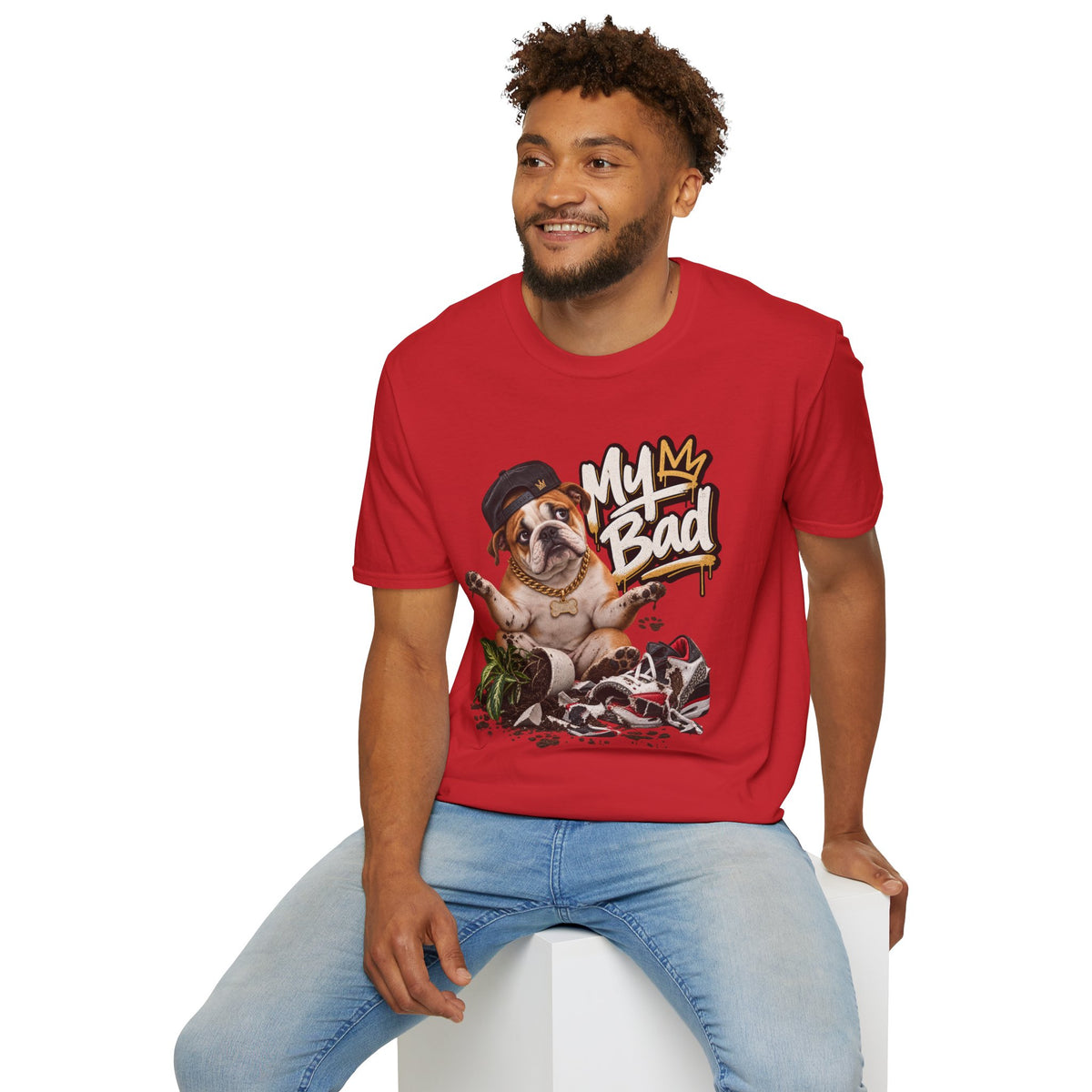 Bulldog 'My Bad' Graffiti T-Shirt | Hip Hop Dog Streetwear Tee
