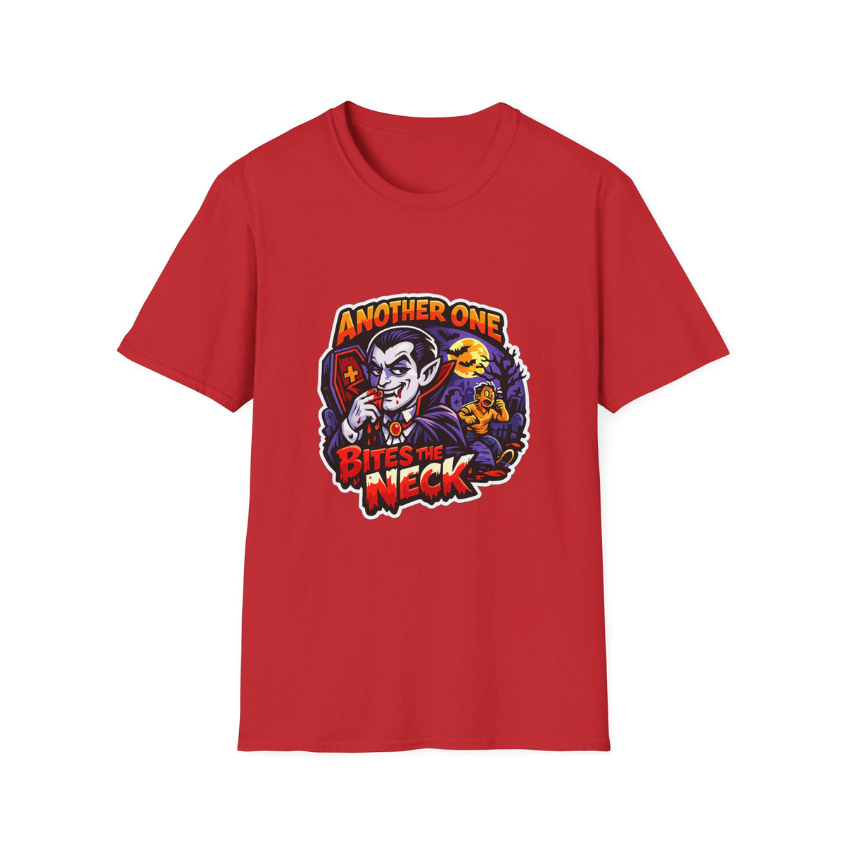 Another One Bites the Neck Vampire T-Shirt | Halloween Dracula Graphic