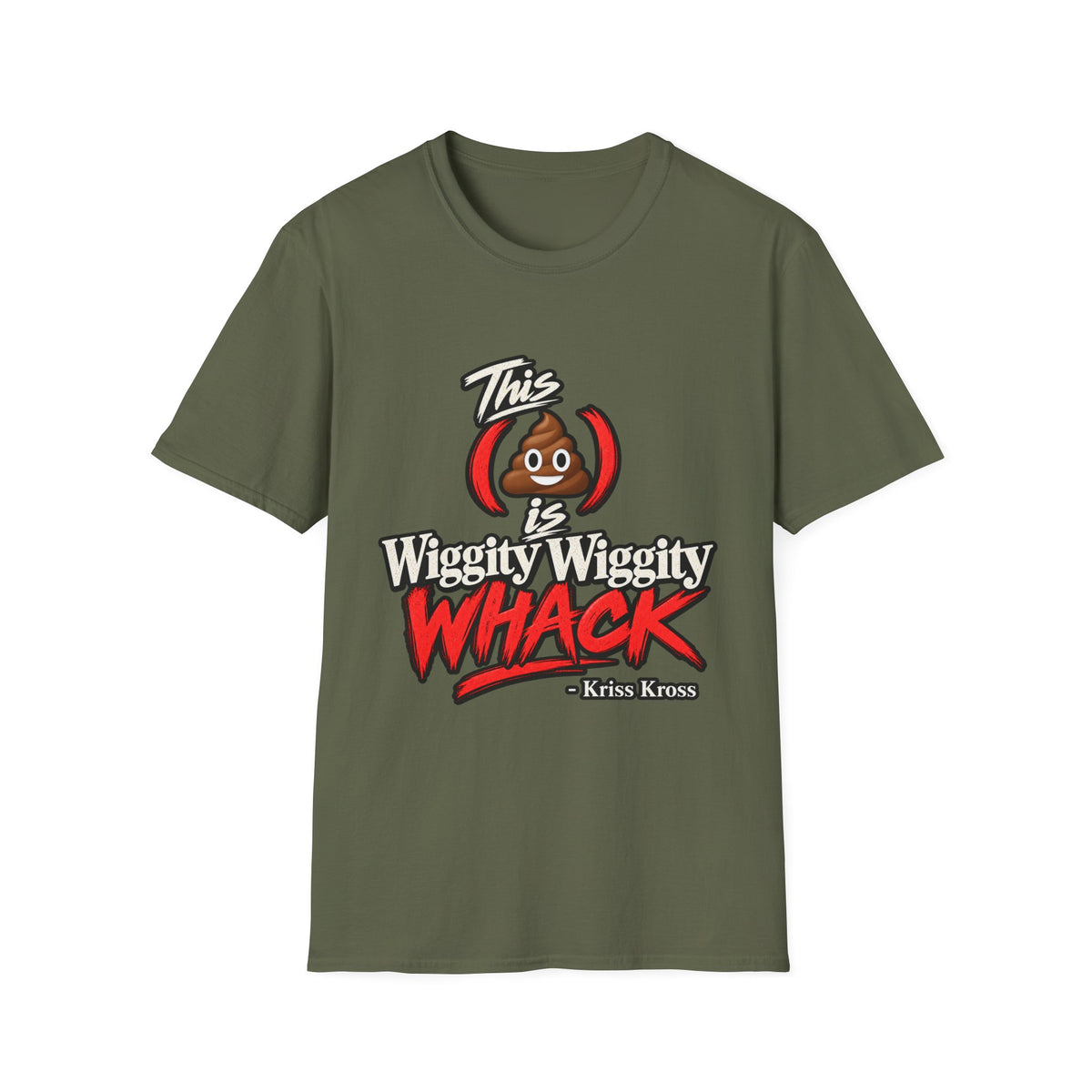 This Shit Is Wiggity Wiggity Whack T-Shirt | Funny Poop Emoji Graphic | 90s 00s Hip Hop Pop Culture Nostalgia Millennial Era