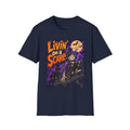 Livin on a Scare T-Shirt | Halloween Skeleton Moon Design