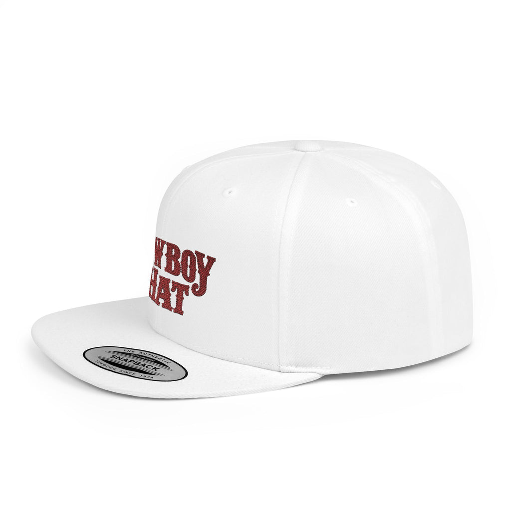 Cowboy Hat embroidered Flat Bill Snapback | Western ranch style cap